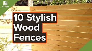 10 Stylish Wood Fence Ideas For Your Backyard  Backyardscape [upl. by Dorette]