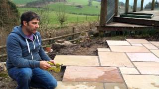 Pointing Sandstone Paving In Chepstow [upl. by Nert280]