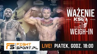 KSW 61 PUDZIAN VS JURAS  LIVE LAJW Z WAŻENIA [upl. by Nomzed]