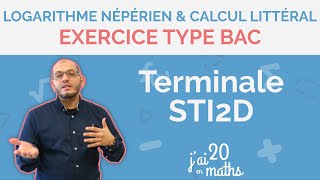 Exercice type Bac  Logarithme népérien et calcul dintégral  Terminale STI2D [upl. by Ligetti]