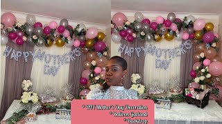 Easy Mother’s Day DIY Backdrop amp Balloon Garland Idea [upl. by Anne-Corinne]