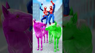 SpiderMan rides horse to chase imposter  SpiderMan looks to the future gta gtav spiderman [upl. by Anwadal]