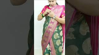 beautiful organza saree draping saree drapingtutorial fashion shorts [upl. by Nnylyahs]