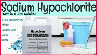 Use of sodium hypochlorite in OT ICU amp wards [upl. by O'Conner]