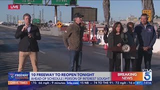 10 Freeway to be reopened Monday Newsom says [upl. by Fransisco902]