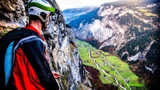 Humans Can Fly  Lauterbrunnen base jump wingsuit [upl. by Wit]