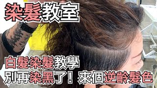 白髮怎麼染｜逆齡髮色｜女生染髮教學 髮型師諾曼 [upl. by Aineg]