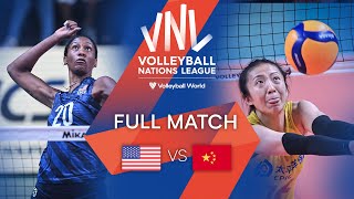 🇺🇸 USA vs 🇨🇳 CHN  Full Match  Preliminary Phase  Womens VNL 2022 [upl. by Arahsat]