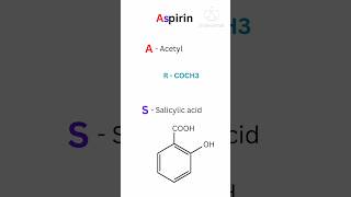 Easy way to draw the structure of Aspirin  Pharma Organic chemistry drug pharmacy aspirin [upl. by Anitnelav]