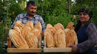 Baking Fresh Bread Traditional Recipe from Our Village Bread Loaves [upl. by Nathalia]