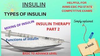 INSULIN INSULIN THERAPYMIXING OF INSULINPart 2 [upl. by Ermin]