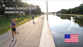 Treadmill Workout Scenery  Memorial Run  Virtual Run ASMR  Washington DC USA [upl. by Otto]