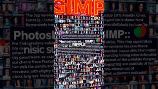 Free Software Revolution GIMP vs Photoshop Shorts [upl. by Oeht]