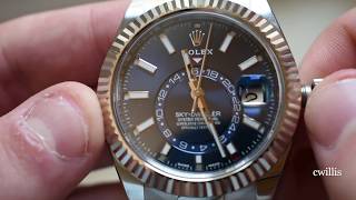 Blue Rolex SkyDweller  How to Use the Ring Command Bezel [upl. by Madonia]