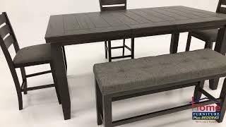 Bardstown Counter Height Dining Table Set  Gray  Home Furniture Plus Bedding [upl. by Stimson]