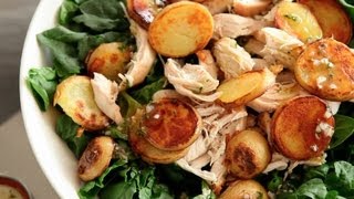 Spinach Salad with Chicken and Crispy Potatoes  Everyday Food with Sarah Carey [upl. by Wini]