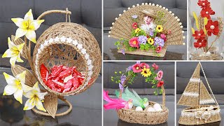 Look so sweet with 6 beautiful jute Showpiece Craft Ideas from scrap [upl. by Ayirp]