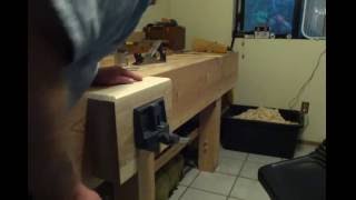 Cordless Carpenter workbench build 74  Vise chops part 15 [upl. by Renie]