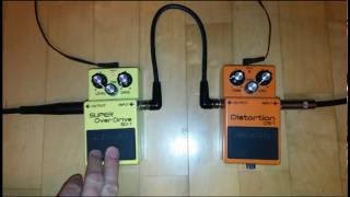 BOSS DS1 Distortion and SD1 Super Overdrive Quick Comparison by Damian Welka [upl. by Asilav355]