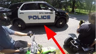 PIT BIKE ADVENTURE STOPPED BY COPS [upl. by Evadnee]