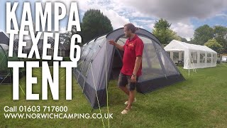 Kampa Texel 6 Tent Tent 2018 Review [upl. by Dedra]