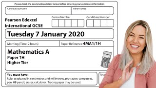 November 2020 Edexcel Higher Maths GCSE Paper 1 part 1 [upl. by Keen]