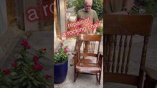 Repair of a rocking chair woodworking wood shorts short คนไทยในอเมริกา [upl. by Marlon]