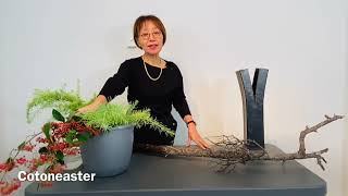 Ikebana demonstrtion by Machiko Faught 2023 Winter exhibition [upl. by Dulciana]