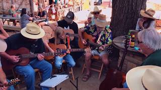 10 Year old Jack Barksdale plays Johnny Cash on slide guitar in Luckenbach [upl. by Bertrand]