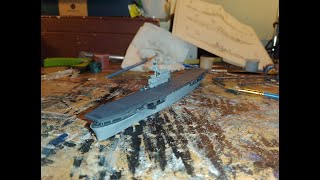 Revell  American Aircraft Carrier  USS Hornet  11200  Model Building Video [upl. by Atwahs]