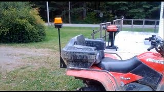 DIY  How to Attach a Strobe Light to your ATV for Snow Plowing [upl. by Thornton]