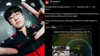 Ale lpl top laner said Zeus gap everyone in top lane  Reddit Recap 58 [upl. by Assilana]