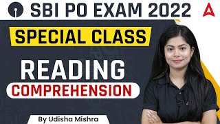 SBI PO 2022  SPECIAL CLASS READING COMPREHENSION  by Udisha Mishra [upl. by Angeline989]