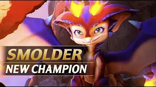 SMOLDER NEW DRAGON CHAMPION REVEAL LORE ABILITIES SPECULATION  League of Legends [upl. by Backler]