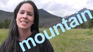 How to Say MOUNTAIN and SENTENCE  American English [upl. by Klusek717]