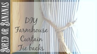 DIY Farmhouse Decor Tassel Curtain Tie backs [upl. by Held64]