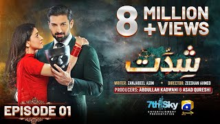 Shiddat Episode 01 Eng Sub  Muneeb Butt  Anmol Baloch  12th February 2024  HAR PAL GEO [upl. by Eilram967]