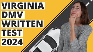 Virginia DMV Written Test 2024 60 Questions with Explained Answers [upl. by Bendick]