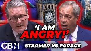 Im ANGRY Farage and Starmer face off in FURIOUS row over twotier Britain in FIRST PMQs CLASH [upl. by Tnomal277]