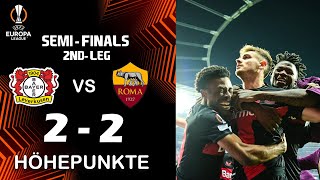 Höhepunkte Bayer 04 Leverkusen 22 AS Rom  Halbfinale  UEFA Europa League 202324 [upl. by Adnolrehs]