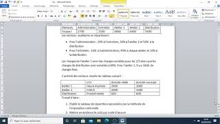 comptabilité de gestion imputation rationnelle exercice corrigé [upl. by Arvonio]