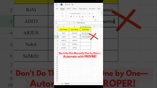 ⚡️ Excel Tip Dont Do This Manually One by One—Automate with PROPER excel excelshorts [upl. by Oicirbaf712]