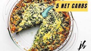 Keto Quiche  Crustless Quiche with Spinach [upl. by Ahsiekyt]