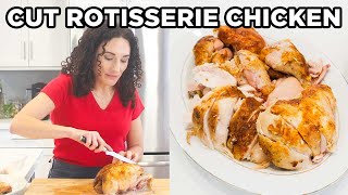 How to Cut a Rotisserie Chicken  No Wasted Meat [upl. by Billye]