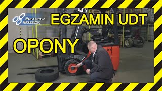 Egzamin UDT  wózki widłowe  Opony [upl. by Irret]