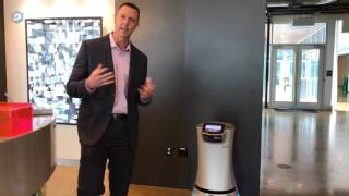 Robot butler quotBotlrquot makes deliveries at new hotel [upl. by Yrag812]