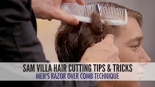 Mens Undercut Tutorial Razor Over Comb Hair Cutting Technique [upl. by Lennahc]