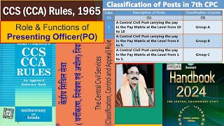 ccs cca role and functions of PO presenting officer in department inquiry [upl. by Acirt]