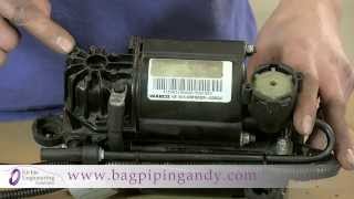 Bagpipingandy How to fit Audi Jaguar Mercedes VW LR Wabco air suspension compressor repair kit [upl. by Steep326]