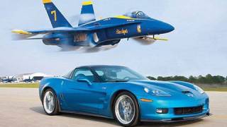 ZR1 Vette vs Jet  Chevrolet Corvette ZR1 Races A US Navy Fighter Jet [upl. by Aneelehs]